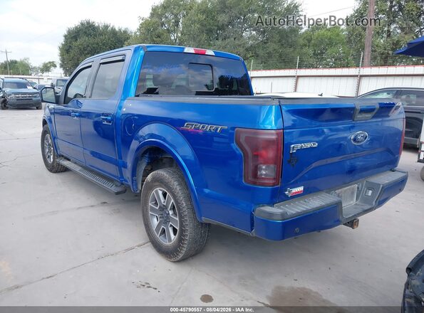 1FTEW1CF1HKE48581 2017 FORD F150 Blue Задня ліва чверть