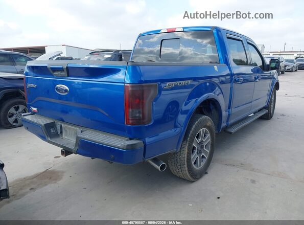 1FTEW1CF1HKE48581 2017 FORD F150 Blue Задня права чверть