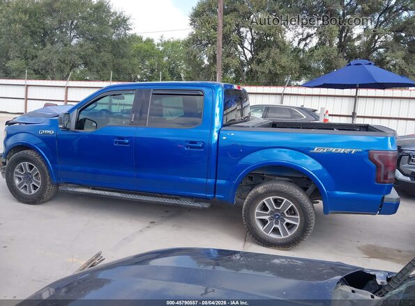 1FTEW1CF1HKE48581 2017 FORD F150 Blue Панорамний вид салону 360°