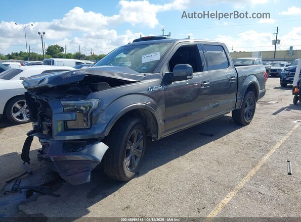 1FTEW1CF2HKC03983 2017 FORD F150 Gray წინა მარცხენა ხედი სამი მეოთხედიდან