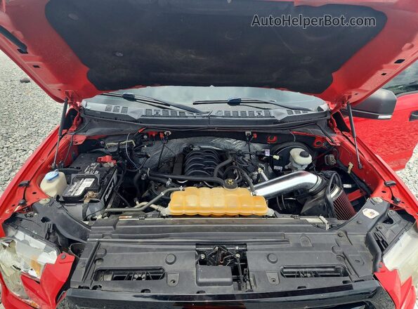 1FTEW1CF3GFC59938 2016 FORD F150 Red Vista interior trasera