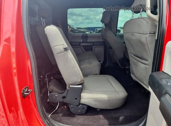 1FTEW1CF3GFC59938 2016 FORD F150 Red Vista de los asientos traseros