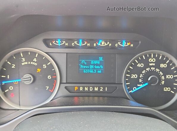 1FTEW1CF6GFA17452 2016 FORD F150 Red Widok zestawu wskaźników