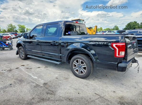 1FTEW1CF7HKE45538 2017 FORD F150 Black Trasero izquierdo