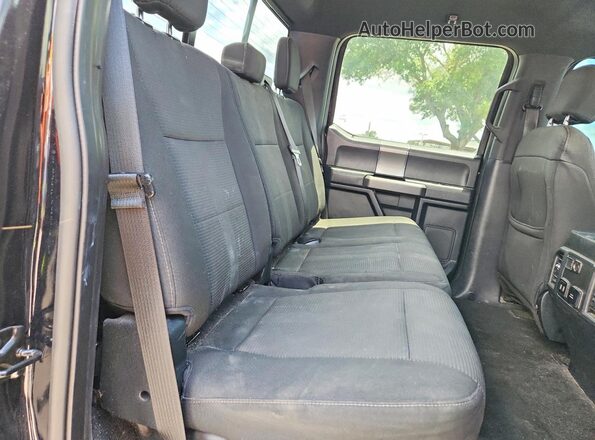 1FTEW1CF7HKE45538 2017 FORD F150 Black Vista de los asientos traseros