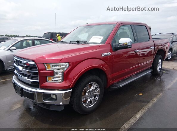 1FTEW1CF8GFA35225 2016 FORD F150 Red Առջևի ձախ երեք քառորդ տեսարան