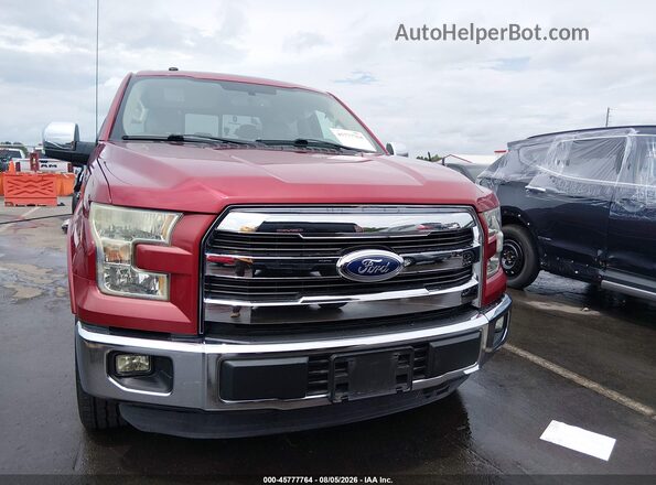 1FTEW1CF8GFA35225 2016 FORD F150 Red Սարքավորումների վահանակի տեսք