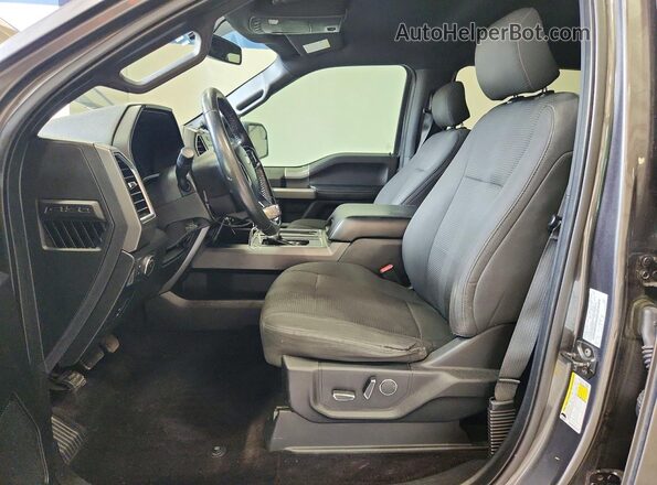 1FTEW1CF8HFA09905 2017 FORD F150 Gray Вид салону спереду