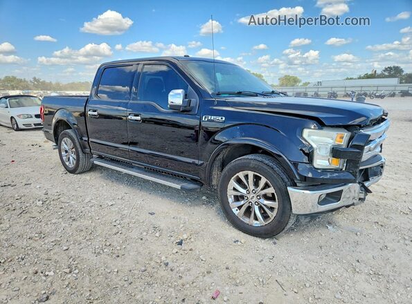 1FTEW1CF9GFA63437 2016 FORD F150 Black წინა მარჯვენა