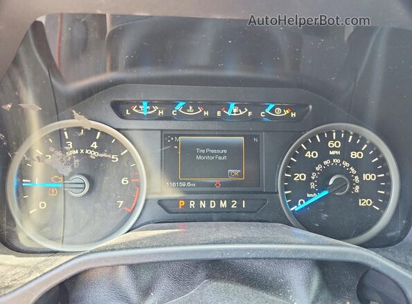 1FTEW1CG4GFA51656 2016 FORD F150 Red Вид щитка приладів