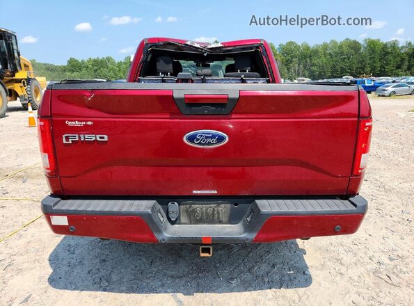 1FTEW1CG4GFA51656 2016 FORD F150 Red Вид ззаду