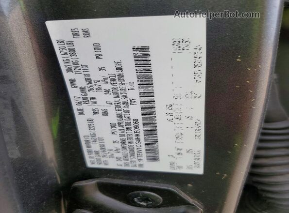 1FTEW1CG4HKE05068 2017 FORD F150 Charcoal VIN კოდის სტიკერის ხედი