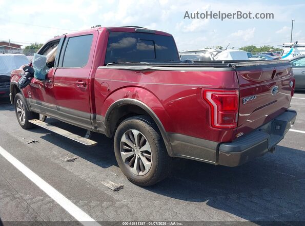 1FTEW1CG7GFD13251 2016 FORD F150 Maroon უკანა მარცხენა