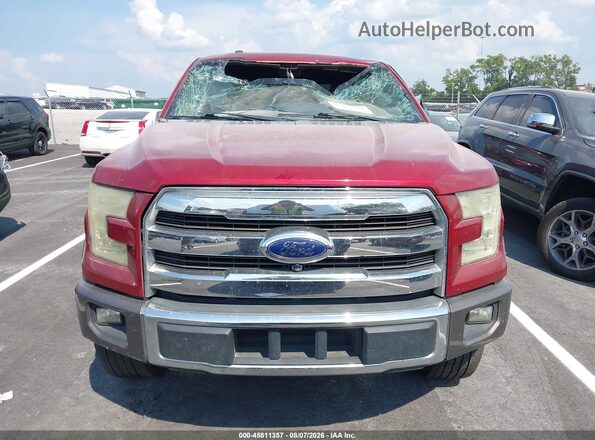 1FTEW1CG7GFD13251 2016 FORD F150 Maroon ხელსაწყოთა პანელის ხედი