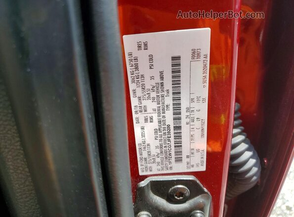 1FTEW1CG7JFE39200 2018 FORD F150 Red Engine compartment view