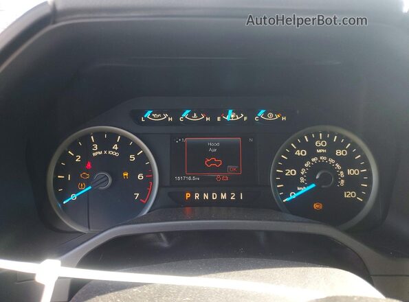 1FTEW1CG9GFD49586 2016 FORD F150 White Սարքավորումների վահանակի տեսք