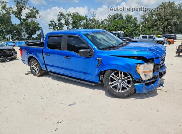 1FTEW1CP0MFC21197 2021 FORD F150 Blue Առջևի աջ