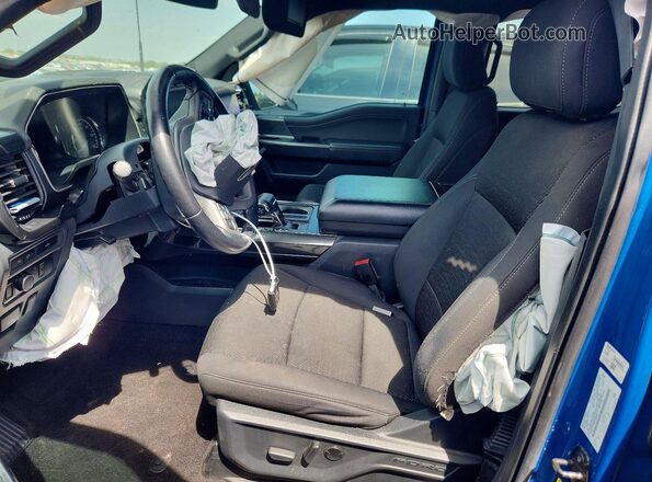 1FTEW1CP0MFD08906 2021 FORD F150 Blue Front interior view