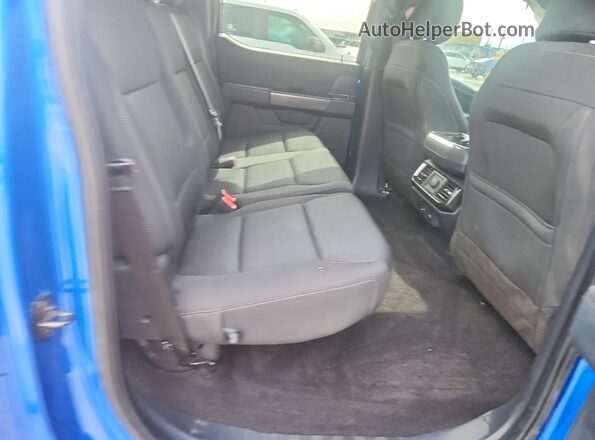 1FTEW1CP0MFD08906 2021 FORD F150 Blue Rear seats view