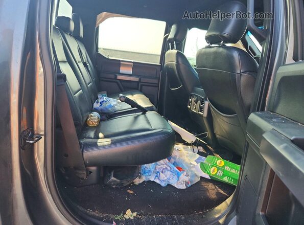 1FTEW1CP3GKF09937 2016 FORD F150 Gray Rear seats view