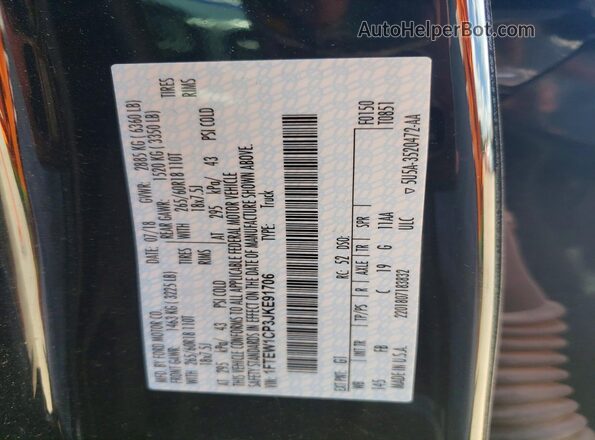 1FTEW1CP3JKE91706 2018 FORD F150 Blue Շարժիչի բաժամունքի տեսք