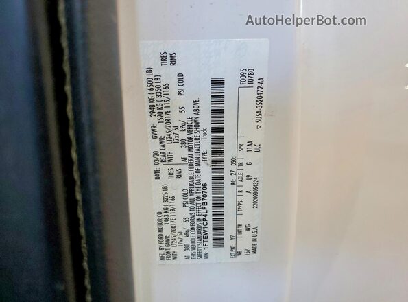 1FTEW1CP4LFB70706 2020 FORD F150 White Vista del compartimento del motor