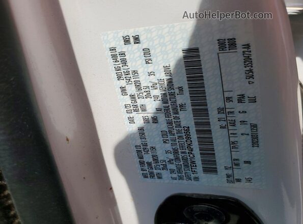 1FTEW1CP4PKD99562 2023 FORD F150 White Շարժիչի բաժամունքի տեսք