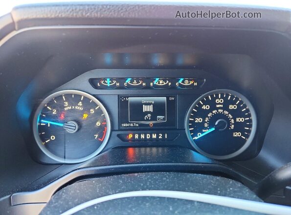 1FTEW1CP5GKF71937 2016 FORD F150 Black Вид щитка приладів