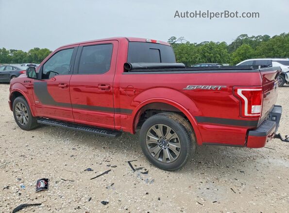 1FTEW1CP6GFB10707 2016 FORD F150 Red Trasero izquierdo