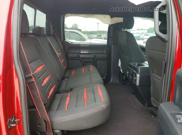 1FTEW1CP6GFB10707 2016 FORD F150 Red Vista de los asientos traseros
