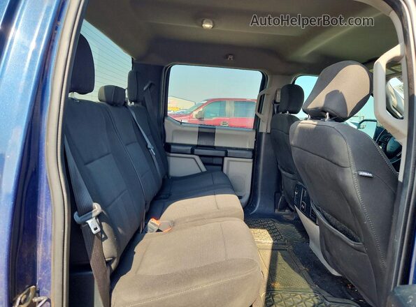 1FTEW1CP6JKC80225 2018 FORD F150 Blue Rear seats view