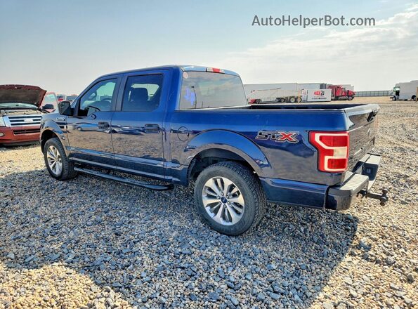 1FTEW1CP6JKC80225 2018 FORD F150 Blue Rear left