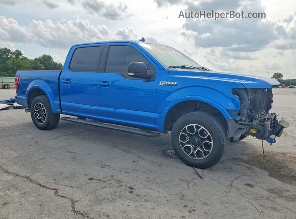 1FTEW1CP6KFA39307 2019 FORD F150 Синий Передняя правая четверть