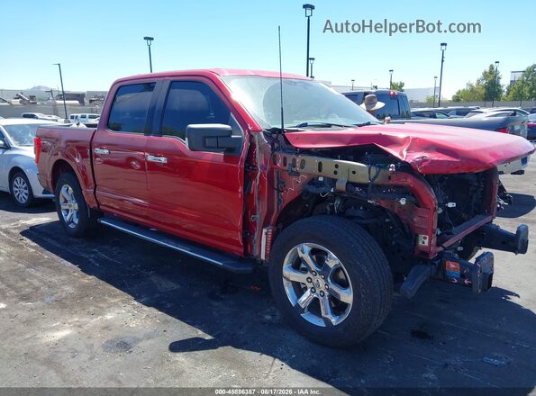 1FTEW1CP6MKE17880 2021 FORD F150 Red სალონის 360-გრადუსიანი ხედი