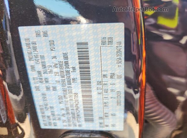 1FTEW1CP6PKD07058 2023 FORD F150 Black VIN კოდის სტიკერის ხედი