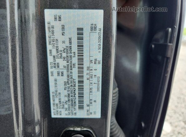 1FTEW1CP6PKF56377 2023 FORD F150 Gray Вид наклейки з VIN-кодом