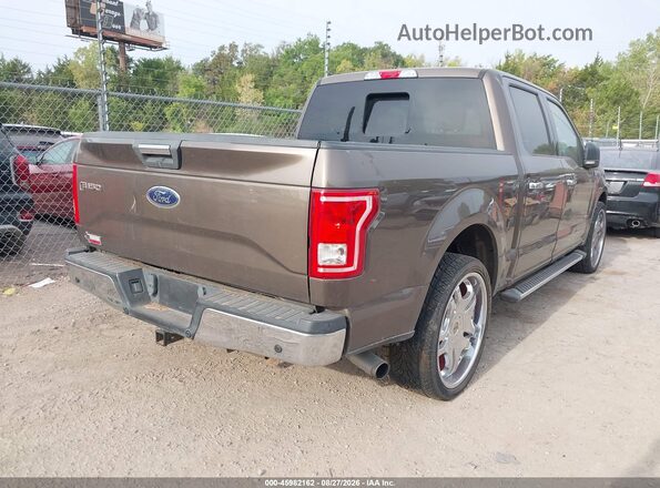 1FTEW1CP8GKF47065 2016 FORD F150 Brown Trasero derecho