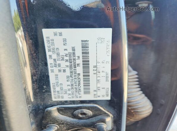 1FTEW1CP8KKC97108 2019 FORD F150 Black Вид підкапотного простору