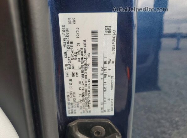 1FTEW1CP9JFC62746 2018 FORD F150 Blue Вид підкапотного простору