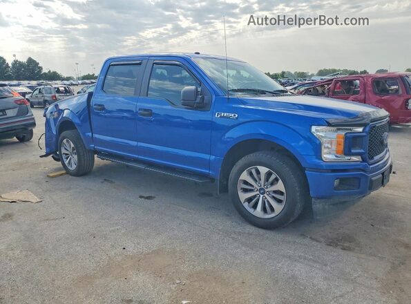 1FTEW1CP9JKF41251 2018 FORD F150 Blue წინა მარჯვენა
