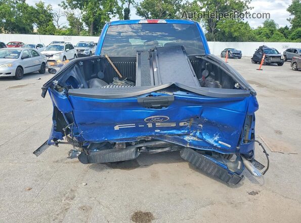 1FTEW1CP9JKF41251 2018 FORD F150 Blue უკანა ხედი