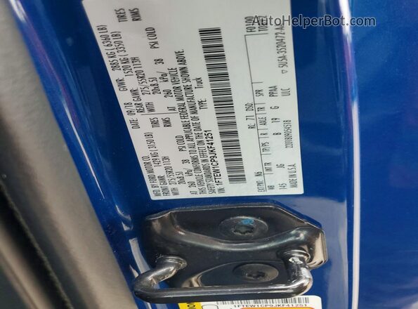 1FTEW1CP9JKF41251 2018 FORD F150 Blue ძრავის განყოფილების ხედი