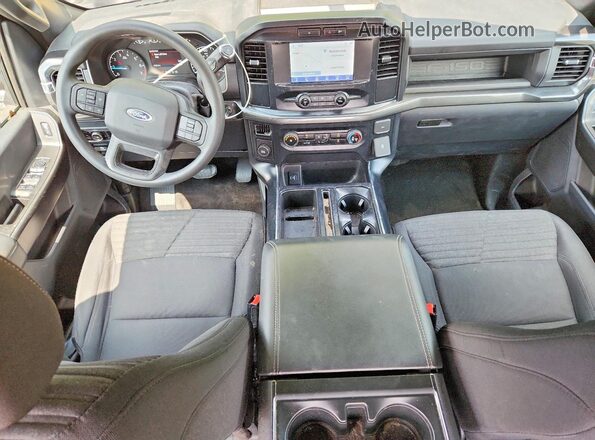 1FTEW1CP9PKD57582 2023 FORD F150 Gray Dashboard view
