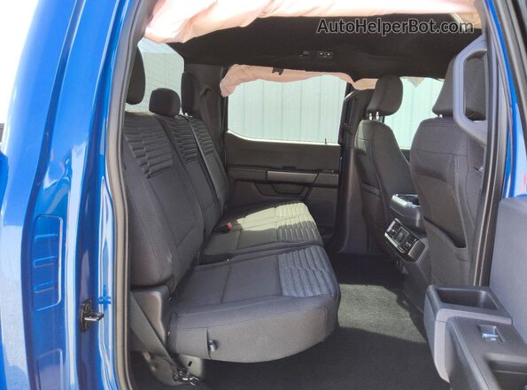 1FTEW1CP9PKD68775 2023 FORD F150 Blue Rear seats view