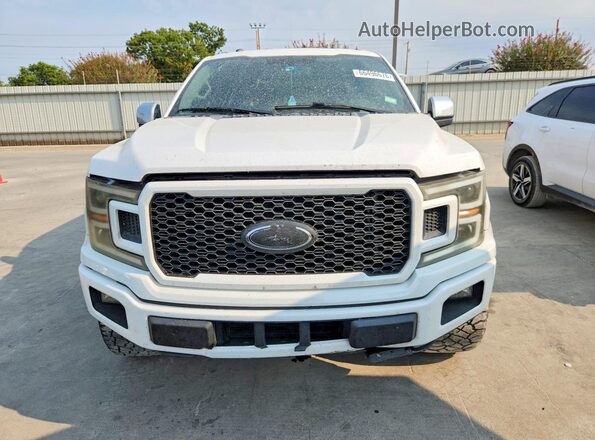 1FTEW1CPXJKF13863 2018 FORD F150 White Вид щитка приладів