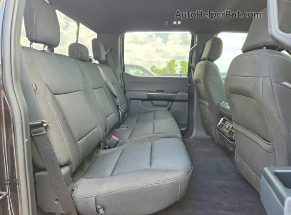 1FTEW1CPXMFC58189 2021 FORD F150 Black უკანა სავარძლების ხედი