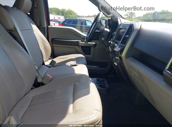 1FTEW1E40KFC61196 2019 FORD F150 Red Widok wnętrza z przodu