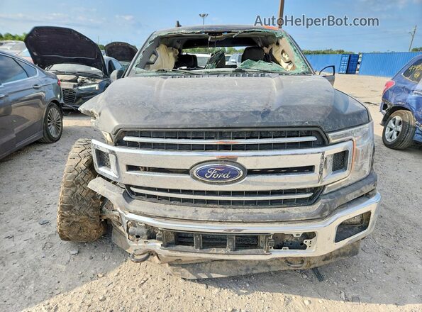 1FTEW1E40KKC53008 2019 FORD F150 Gray Front view
