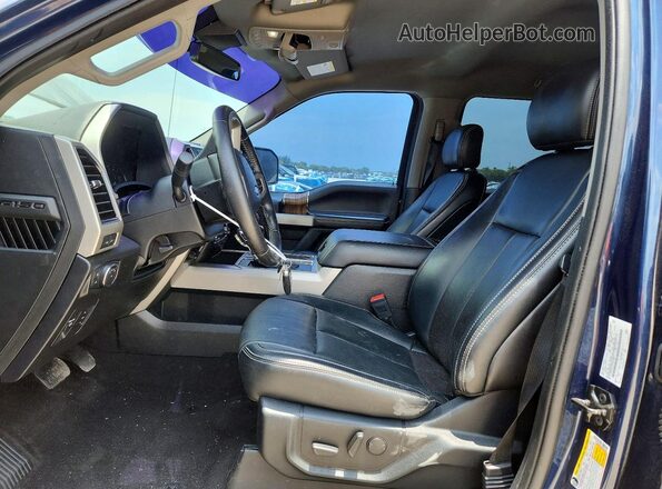 1FTEW1E41KFB77095 2019 FORD F150 Blue წინა სალონის ხედი