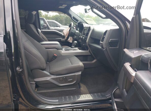 1FTEW1E41KFB78148 2019 FORD F150 Black Вид салону спереду